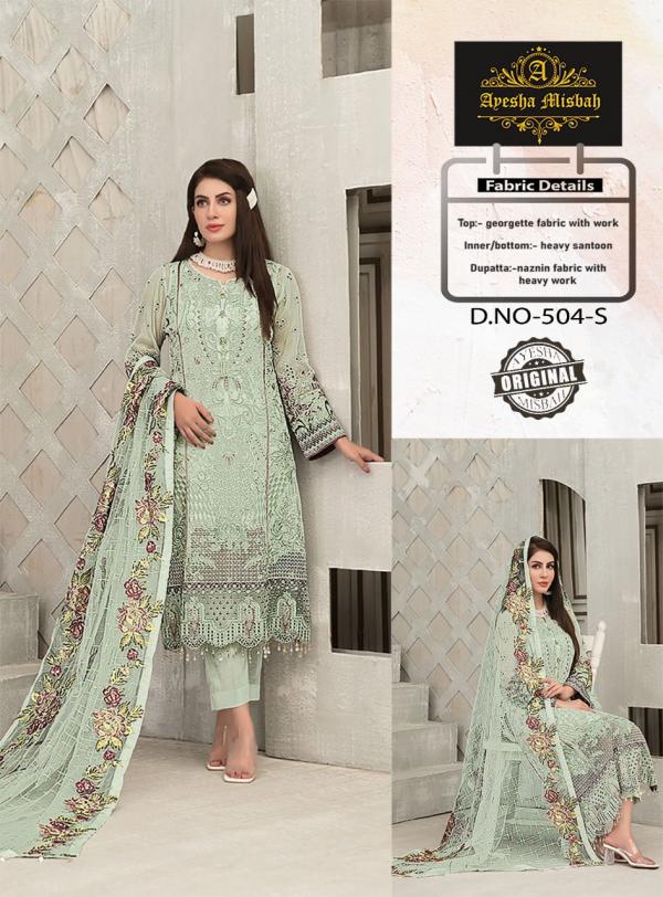 Ayesha Misbah 504 Georgette Designer Salwar Suits Collection